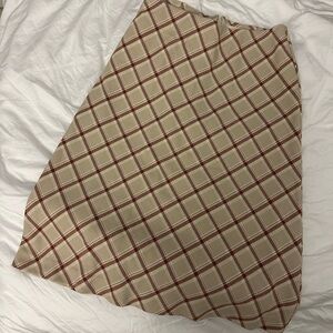 Aritzia Wilfred Knee Length Plaid Skirt